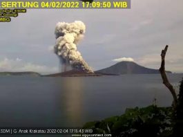 Gunungapi Anak Krakatau Erupsi 9 Kali, Masyarakat Diharapkan Tidak Berada di Radius 2 Kilometer