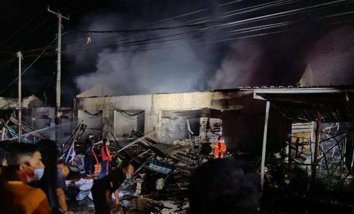 10 Ruko Ludes Terbakar Kerugian Ditaksir Milyaran Rupiah